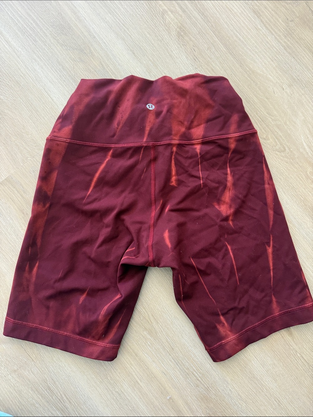 lululemon athletica Burgundy High-Rise Bike Shorts